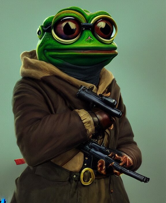 Pepe the Frog Cosplaying August von Mackensen, modeling, posing, photorealistic lighting, professional lighting, vibrant colors, maximalism, ultra facial detail, gta 5 skin tone, photorealistic skin tone, Tooth Wu Artgerm Greg Rutkowski Alphonse Mucha Beeple artstation deviantart, 8k, fanart, extreme aesthetic with wings added. Add a pair of wings