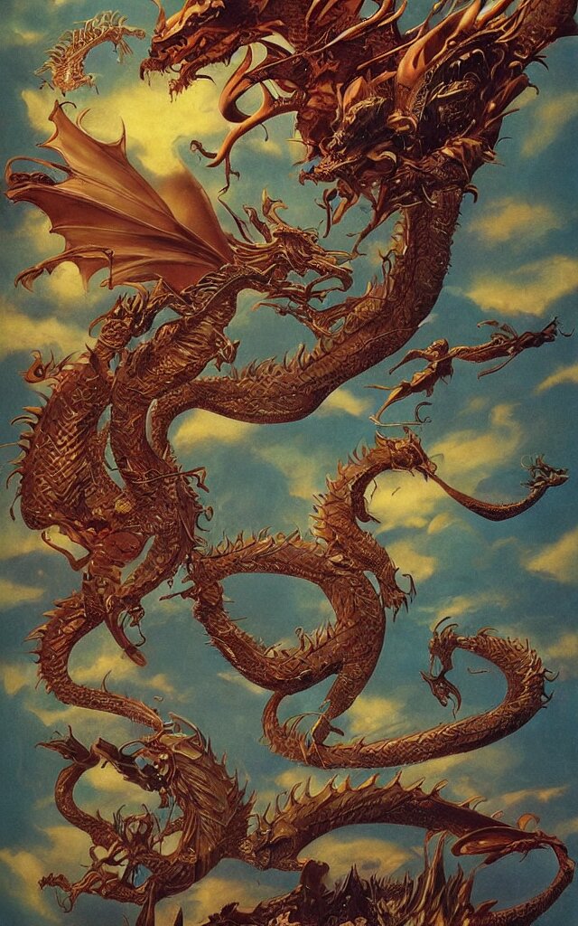 golden dragon, epic, legendary, cinematic - comic book styled composition - stunning atmosphere by James Jean by Roger Dean by Lee Madgewick. Add smoke and fire to the background.