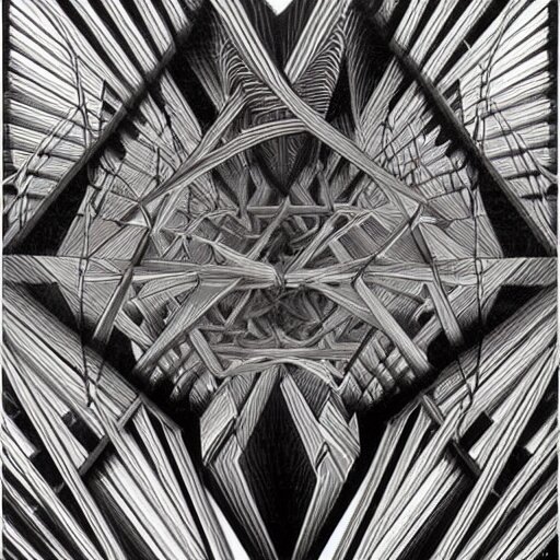 alex grey mixed with mc escher 