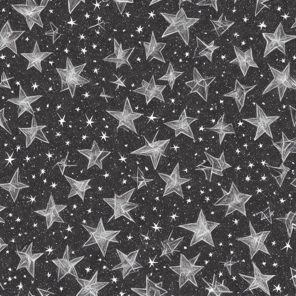 pencil drawn stars texture art, 4k