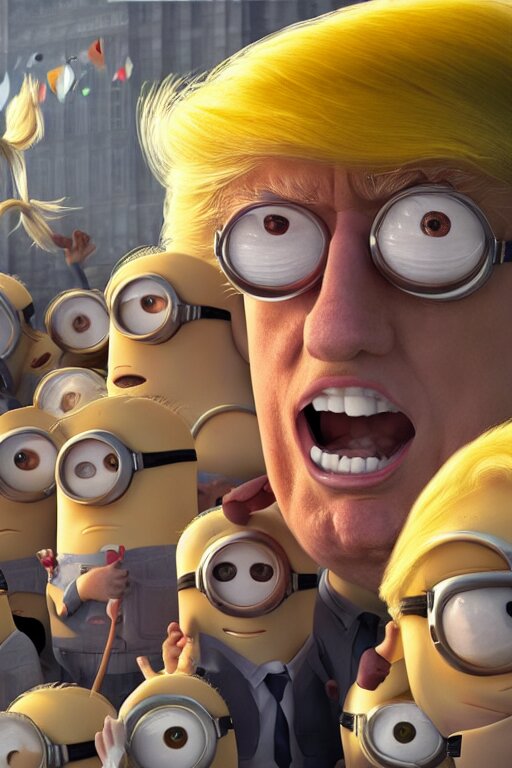 Donald trump standing out in the crowd