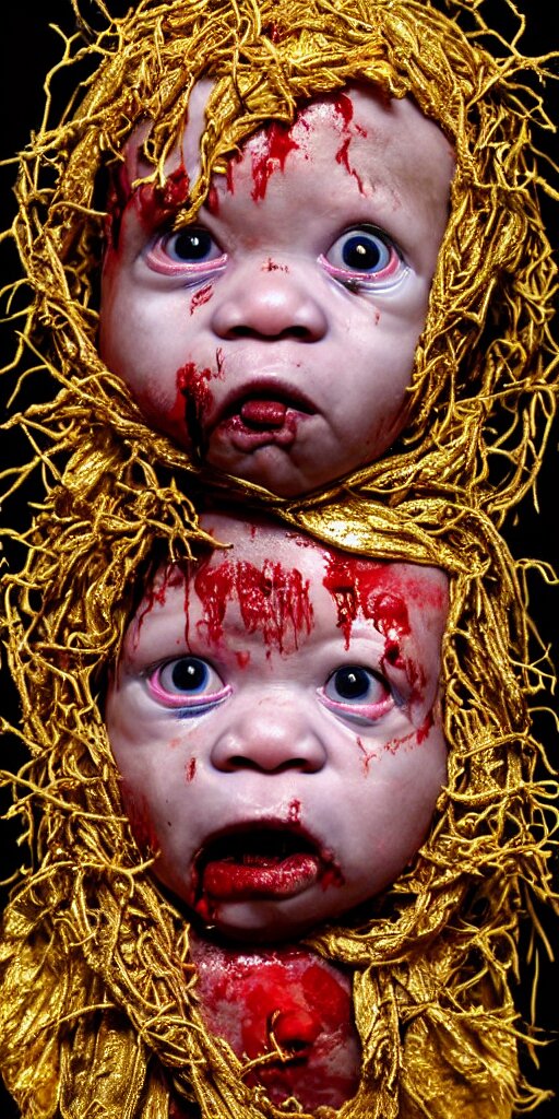 Babies blink eyes