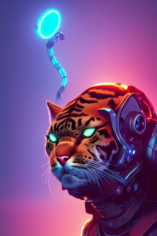 Tiger , colorful 