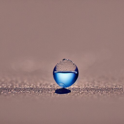 show molecules of the water droplet