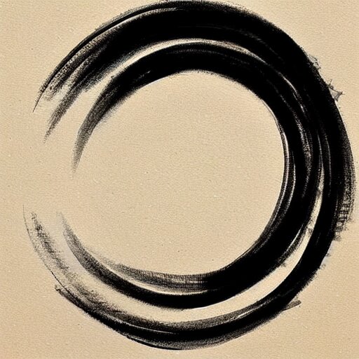 enso, brush drawing by an enlightened master 