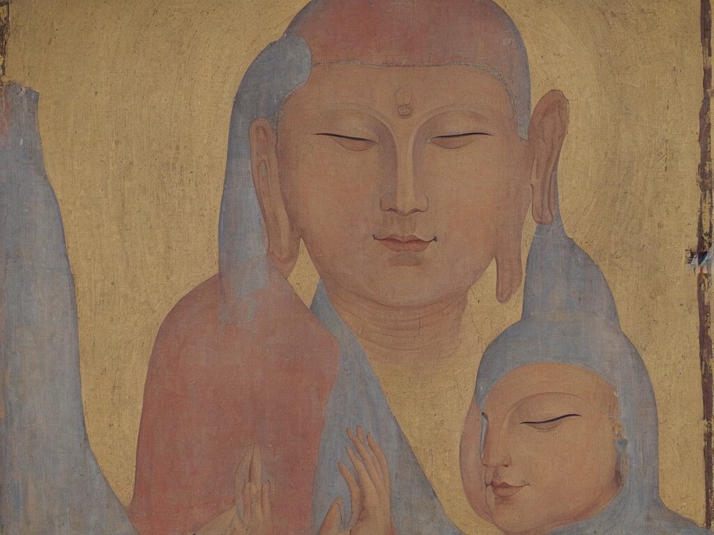 Portrait of the Buddha. Painting by Fra Angelico.
