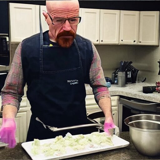 Walter White bakes meth for gender reveal parties. replace the meth with a cake