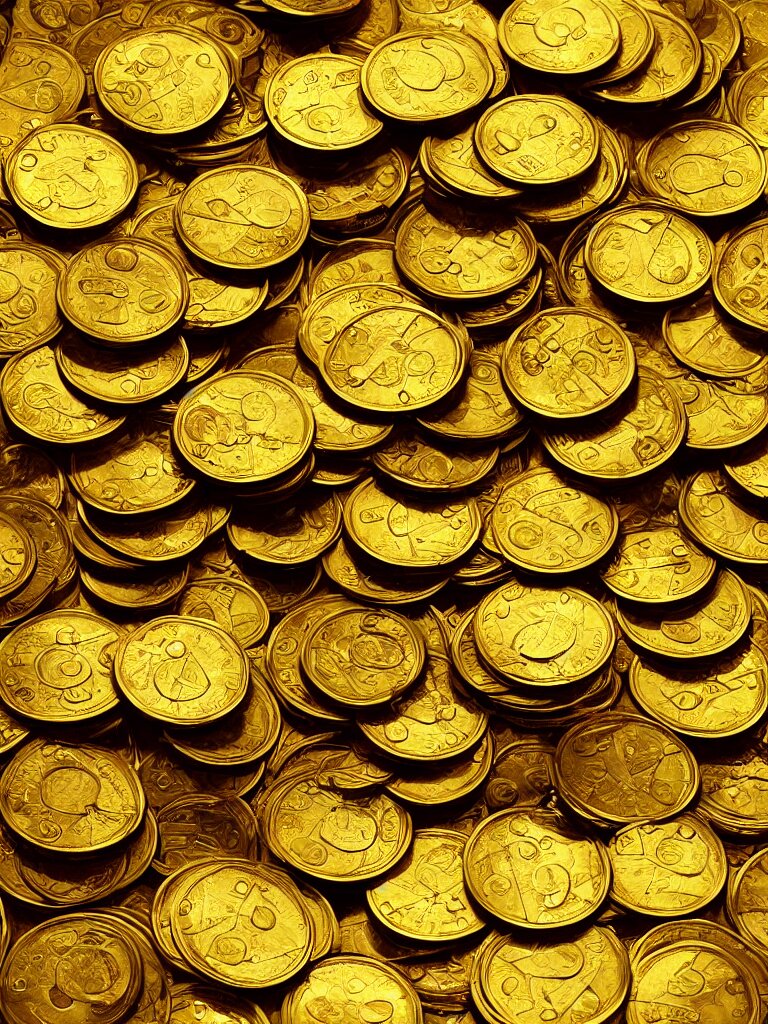 dinero con oro y luces doradas