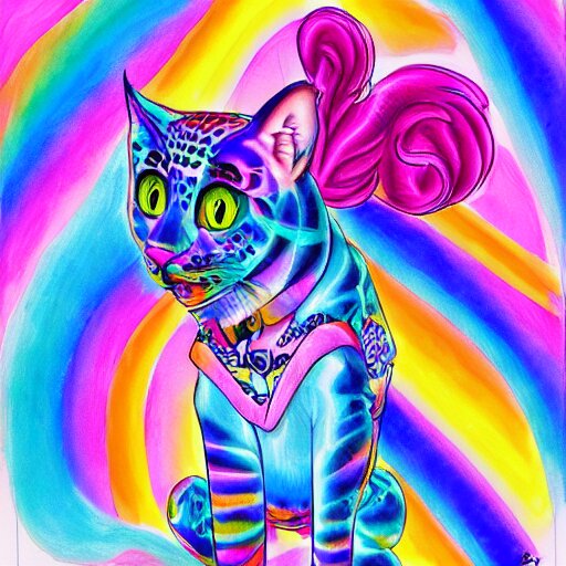 Lisa Frank artwork, courtroom sketch