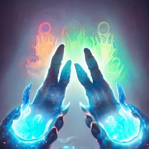 glowing magic hands with fingers floating in the air, hands, fingers, fingers, fingers, fingers, fingers, fingers, hands, hands, hands,, glowing fingers, blue theme, bright art masterpiece artstation. 8 k, sharp high quality artwork in style of jose daniel cabrera pena and greg rutkowski, concept art by tooth wu, blizzard warcraft artwork, hearthstone card game artwork, human anatomy