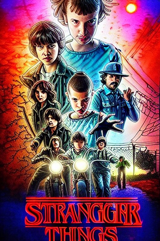 stranger things movie poster in india, poster for the bollywood remake of stranger things with indian actors