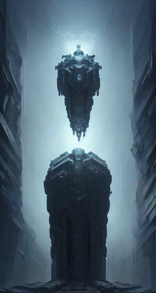 professional concept art of a symmetrical! abstract fractal ominous floating robotic terrifying giant thing in a dark room by artgerm and greg rutkowski. an intricate, elegant, highly detailed digital painting, concept art, smooth, sharp centred focus, illustration, in the style of cam sykes, wayne barlowe, igor kieryluk. 