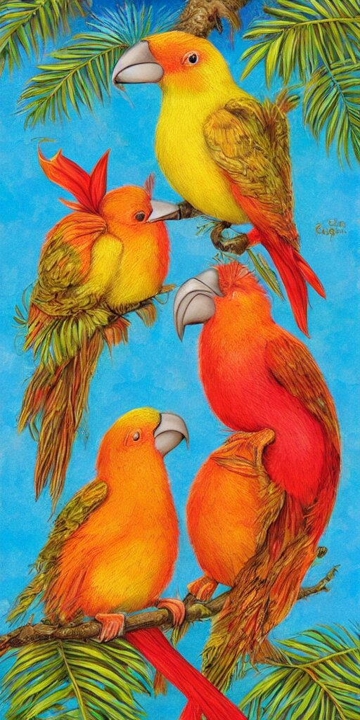 famous orange birds color