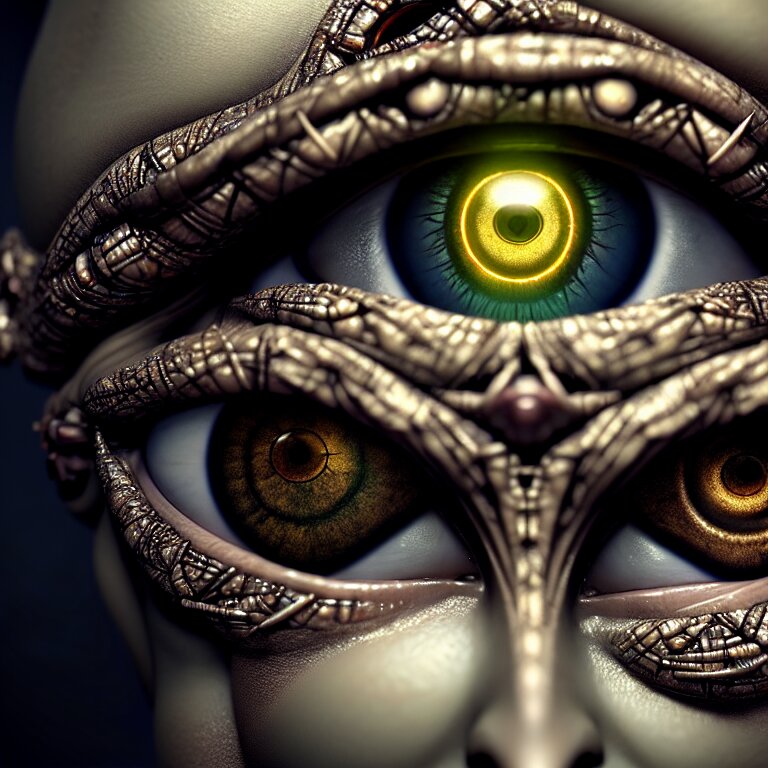 The third eye is also known as the "inner eye" or "mystic eye" in Hinduism.  According to Hindu mythology, the third eye represents spiritual awakening and the ability to see beyond the physical world.  The third eye is often depicted as a vertical eye in the middle of Shiva's forehead, with a crescent moon above it.  The third eye is believed to be associated with the pineal gland in the human brain, which is responsible for regulating sleep and circadian rhythms.  In some Hindu traditions, the third eye is believed to have the power to destroy evil and ignorance.  The opening of the third eye is said to be a sign of spiritual awakening and enlightenment.  There are several stories in Hindu mythology that describe how Shiva's third eye came to be. One of the most popular stories involves Shiva burning Kama, the god of love, with his third eye after Kama tried to tempt him away from his meditation.  In some Hindu traditions, devotees place a bindi (a decorative mark) on their forehead to symbolize the third eye and its spiritual significance.  The third eye is also associated with the Ajna chakra in Hinduism, which is located in the center of the forehead and is believed to be the seat of intuition and spiritual insight.  The third eye is a popular symbol in various spiritual and mystical traditions, and is often associated with psychic abilities, clairvoyance, and higher consciousness.