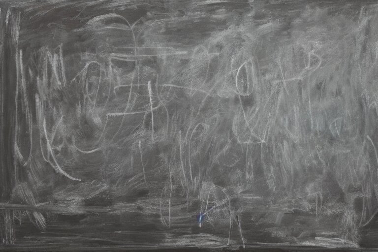 large scale chalkboard painting by cy twombly, sparse brush strokes, high resolution art scan, well lit