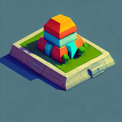 isometric 3 d canon, low poly, soft render, handpaint texture, blender, 3 dcoat