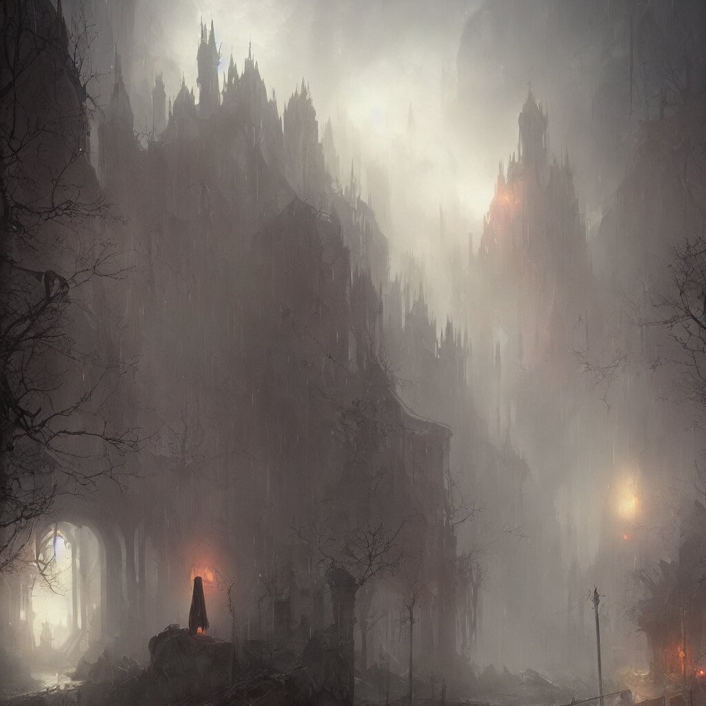 make the mysterious foggy area into a church