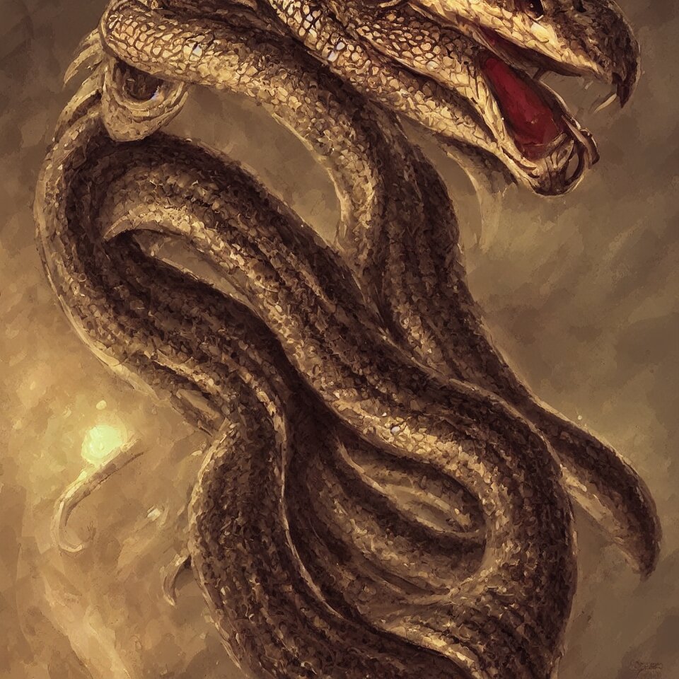 king cobra, dnd character, cute, portrait, digital art painting, by jason felix, cinema, with streets, cars, or buildings in the distance. add a background of streets, cars or buildings in the distance