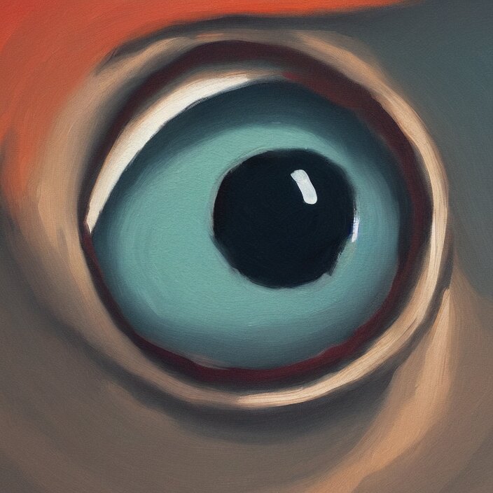 a very detailed closeup painting of an eyeball, horrifying, small brushstrokes, in the style of Edward Hopper, 4 k,  It's a great way to start your day. make it evil