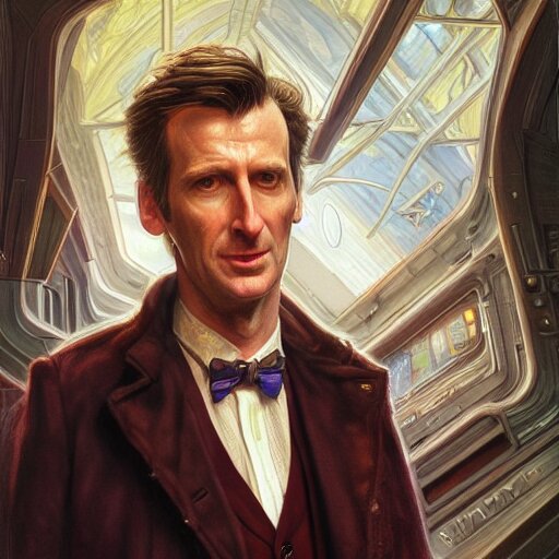 The 10th doctor who, portrait art by donato giancola and james gurney, digital art, trending on artstation