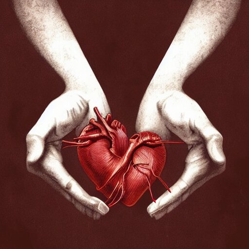 beating heart transforming into a volleyball ball
