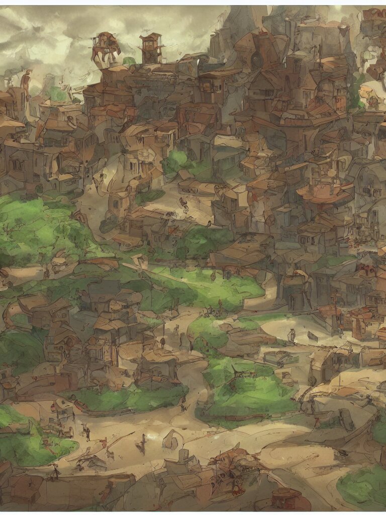 a village or bare land