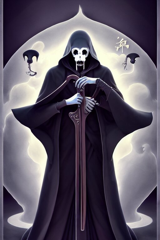 change the grim reaper's outfit to something more sinister or gothic