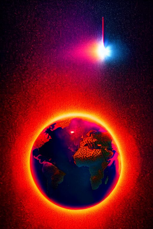 Earth with sun 