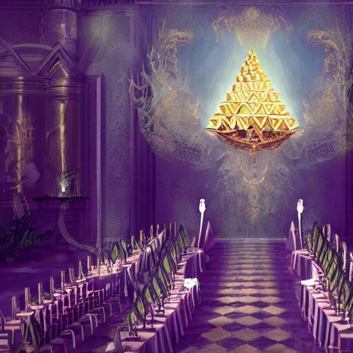 Rothschild illuminati royal ball, Salvador Dali painting, octane render, cinematic still