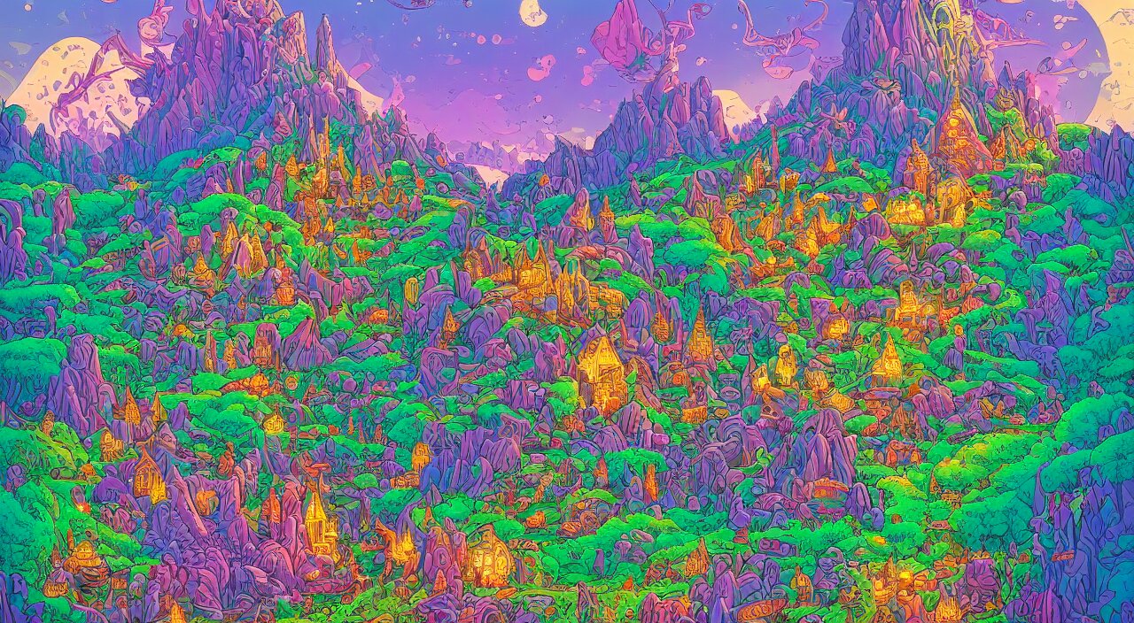 Psychedelic landscape