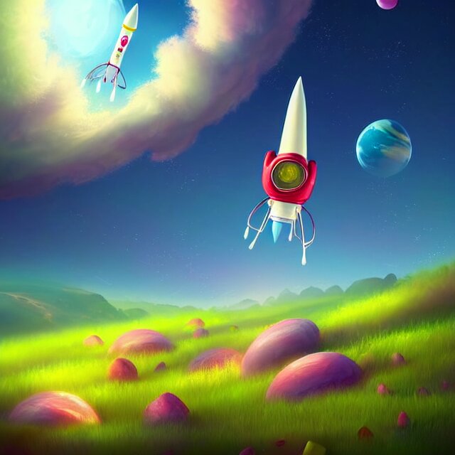 Rocket falling from the sky