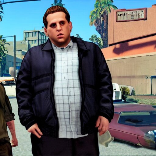 GTA V Character Jonah Hill Talks to Trevor. jonah hill as a gta v character talking to trevor