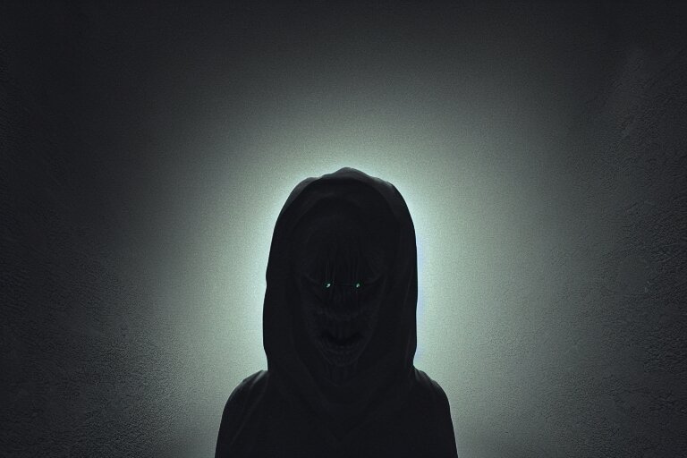 faceless entity in a dark alley terrifyingly staring at camera screaming, turned into a creepy, alien-like creature with 8k resolution in Cinema 4D, dark horror, horror, cosmic horror, creepy, 8k. turn it into a creepy, alien-like creature