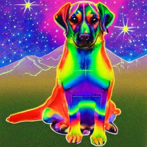 rainbow cosmic dog 