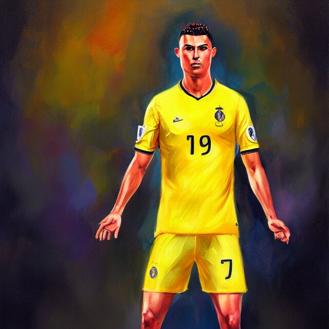 Ronaldo wearing the Number 8 in Dark Vibrant Colors by Mandy Jurgens. Change the number to 8