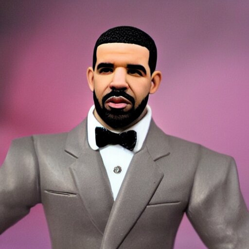 Drake as a bobblehead figure, ebay photo: Drake looks happy to be a bobblehead!. Make Drake look like he’s singing