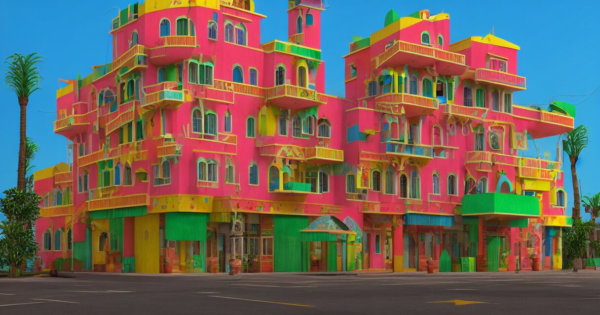 Malaysia famous buildings in 3D colour 