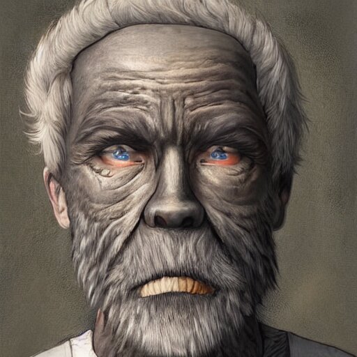A portrait of a grey old ((((man)))) ((((werewolf))))((((((((((((((((((((((((((((((((((((((((((dragon)dragon))))))))))))))))))))))))))))))))))))))))), epic fantasy art by greg rutkowski