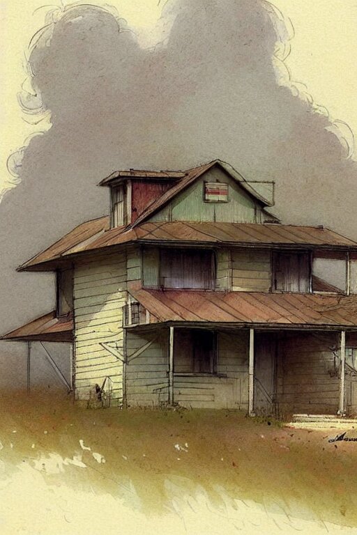 ( ( ( ( ( 1 9 5 0 s retro future art deco farm house design. intense neon colors. ) ) ) ) ) by Jean-Baptiste Monge!!!!!!!!!!!!!!!!!!!!!!!!!!!!!!. give it an intense neonFuture color scheme