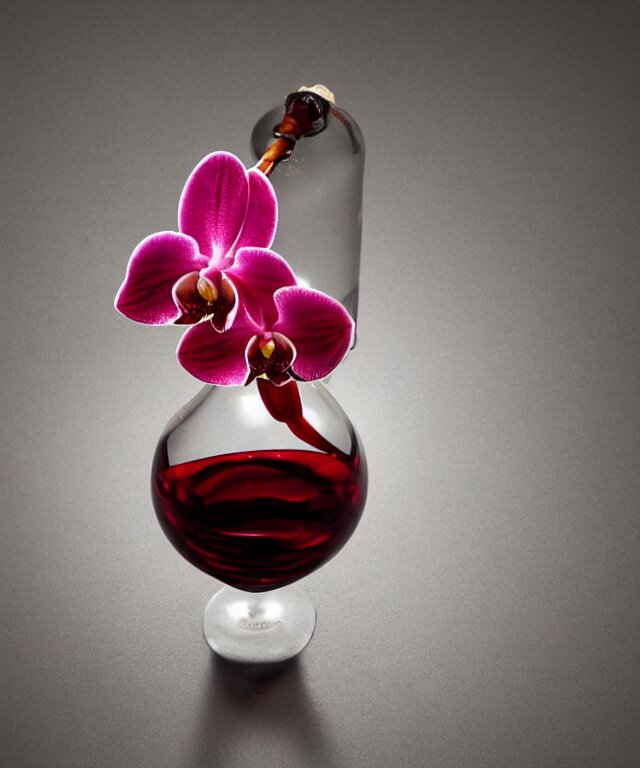 Flower on glass 
