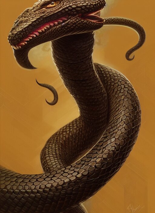 Black cobra snake