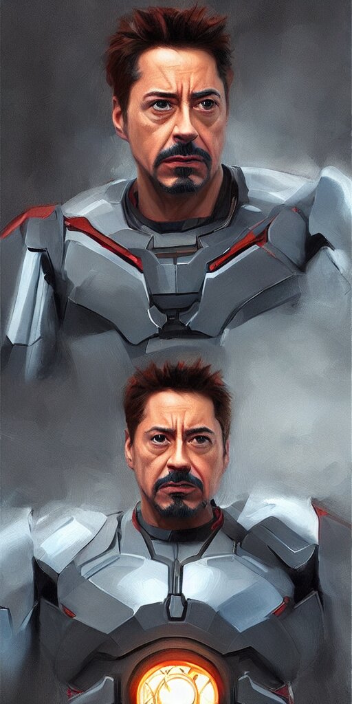 Make him look like a real Tony stark the iron man