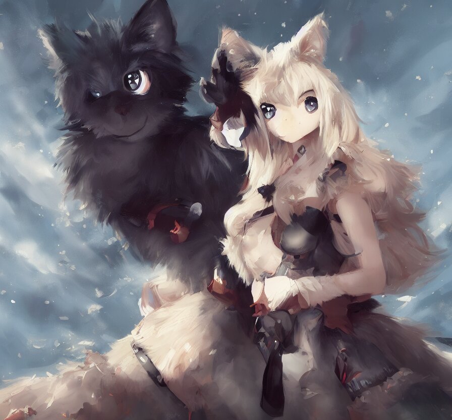 animal and friend