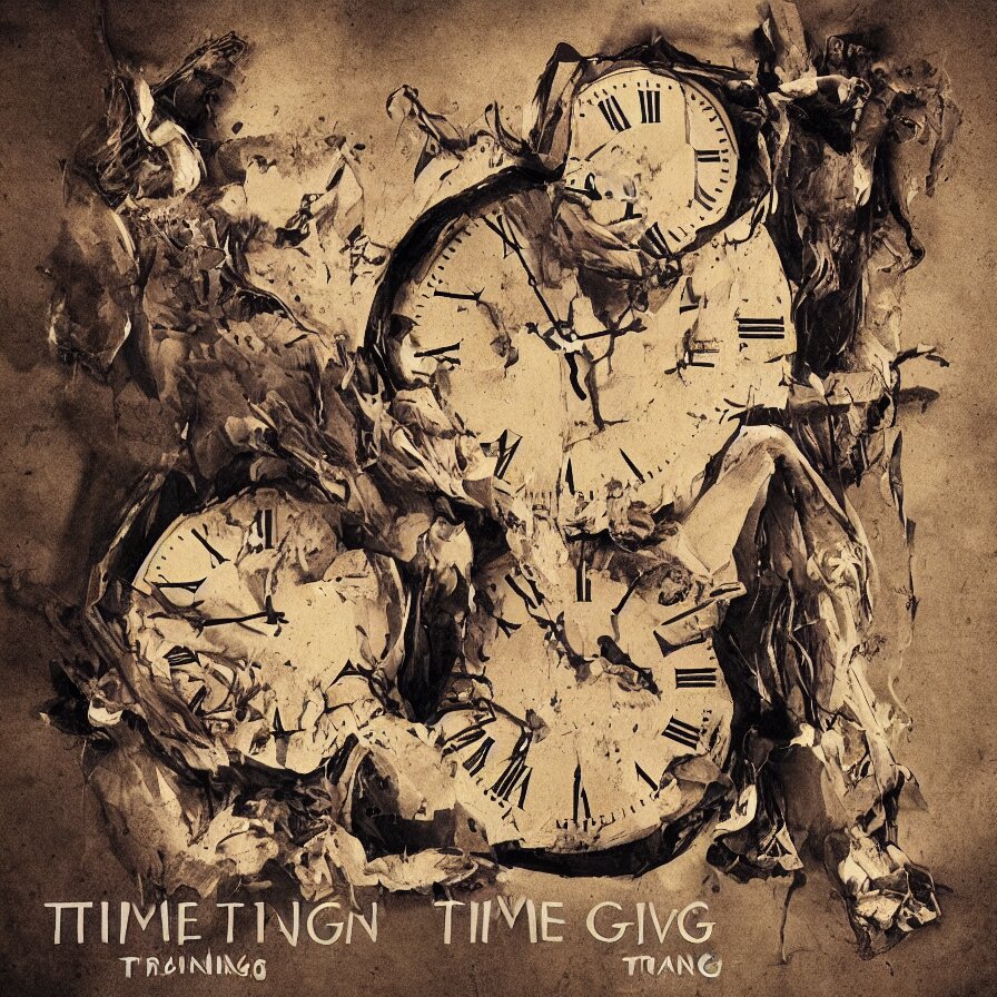 Cover art for song titled: 'Time is Dragging On'. 'Time is dragging on', but I won't be losing sleep over it