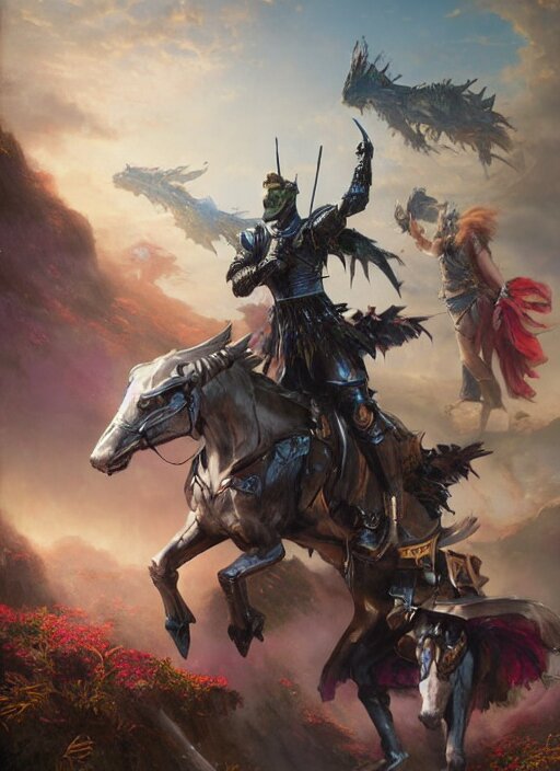 the fallen kingdom knight stands aimlessly by wlop and kev walker and delphin enjolras and daniel f. gerhartz 