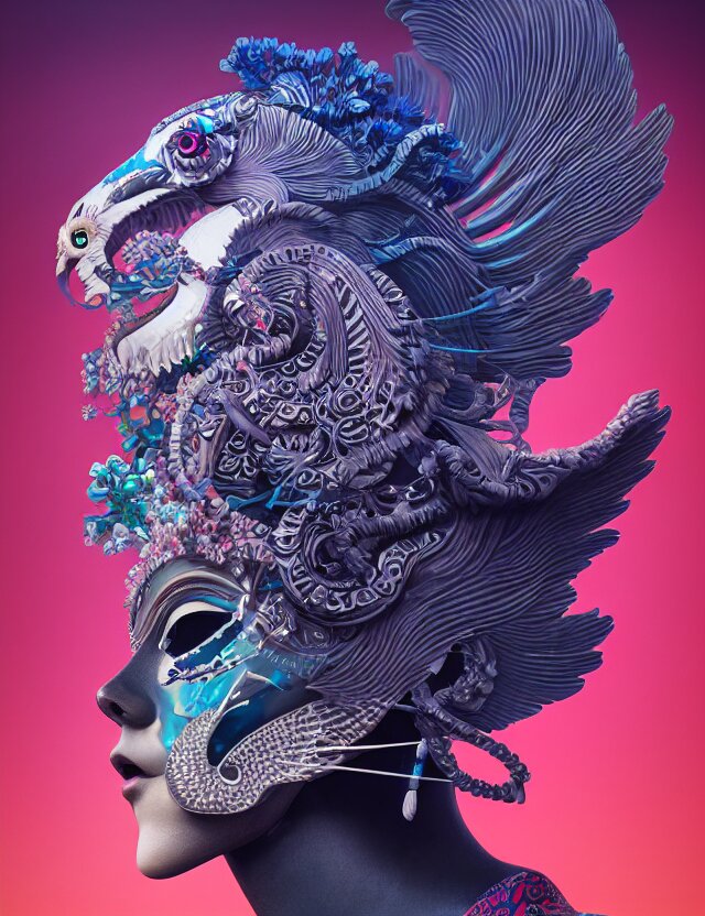 ethereal Bohemian Waxwing bird, Bombycilla garrulus :: intricate details, ornate, detailed illustration, octane render :: Johanna Rupprecht style, William Morris style :: trending on artstation --ar 9:16