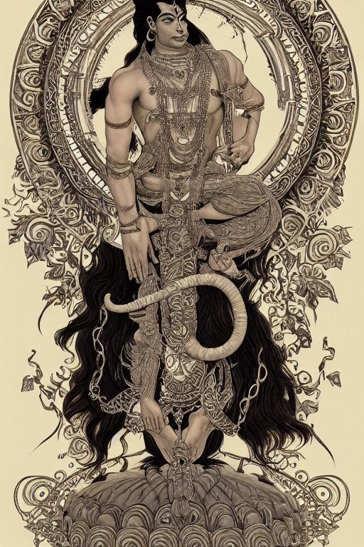 Delete all the distracting elements, focus on the Hanuman