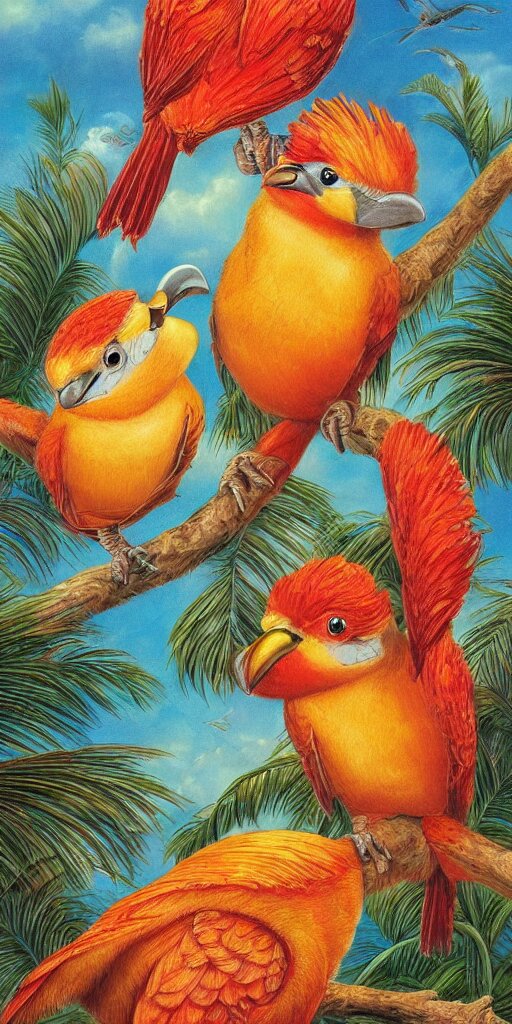 famous orange birds color