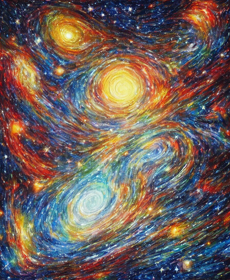 Art of coloutful galaxy 