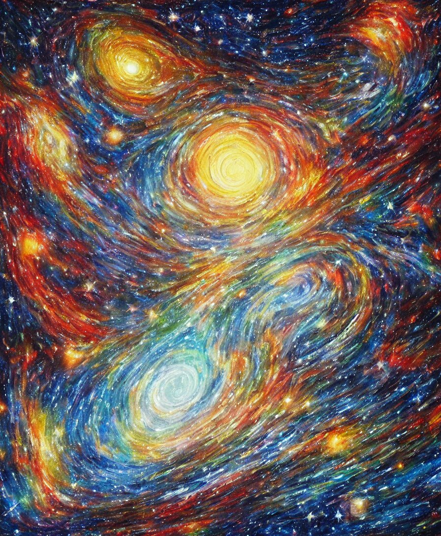 Painting of space, highly detailed. remove detailed elements and foreground, leaving only the vastness of space